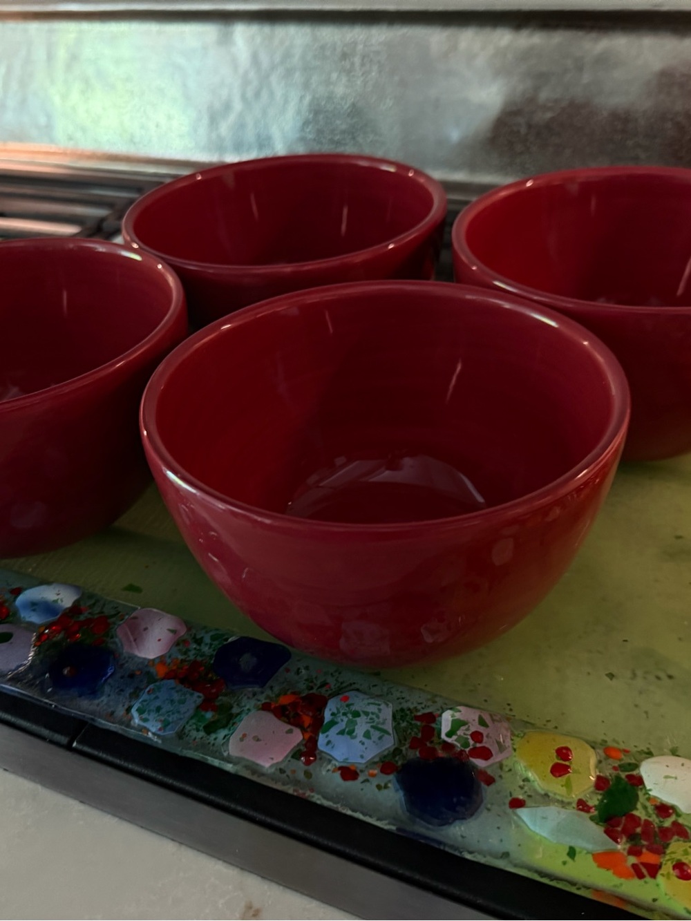 Pottery Barn Sausalito Red Cereal-Soup Bowls